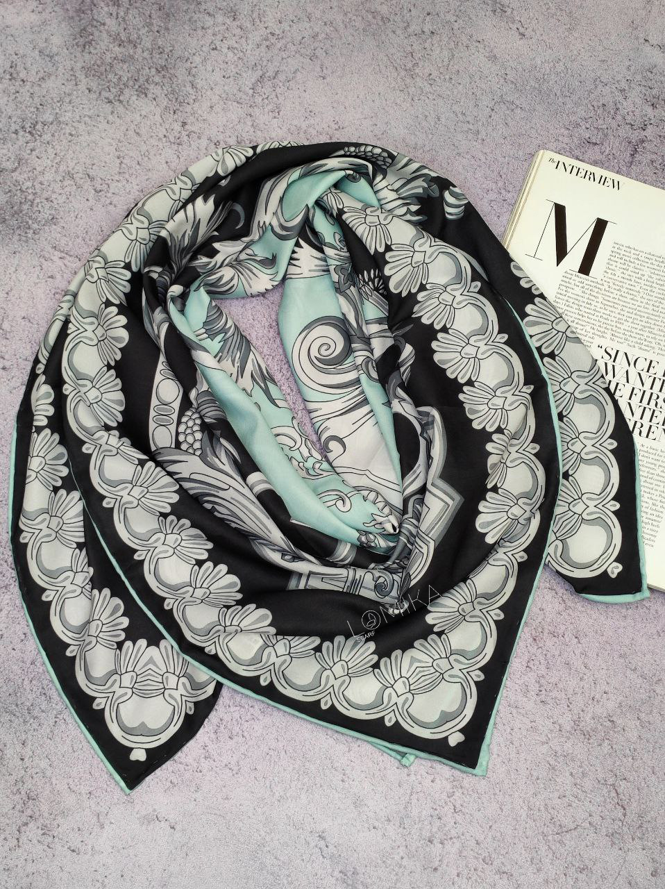 روسری حریر بسته4رنگی کد r14 (عمده)