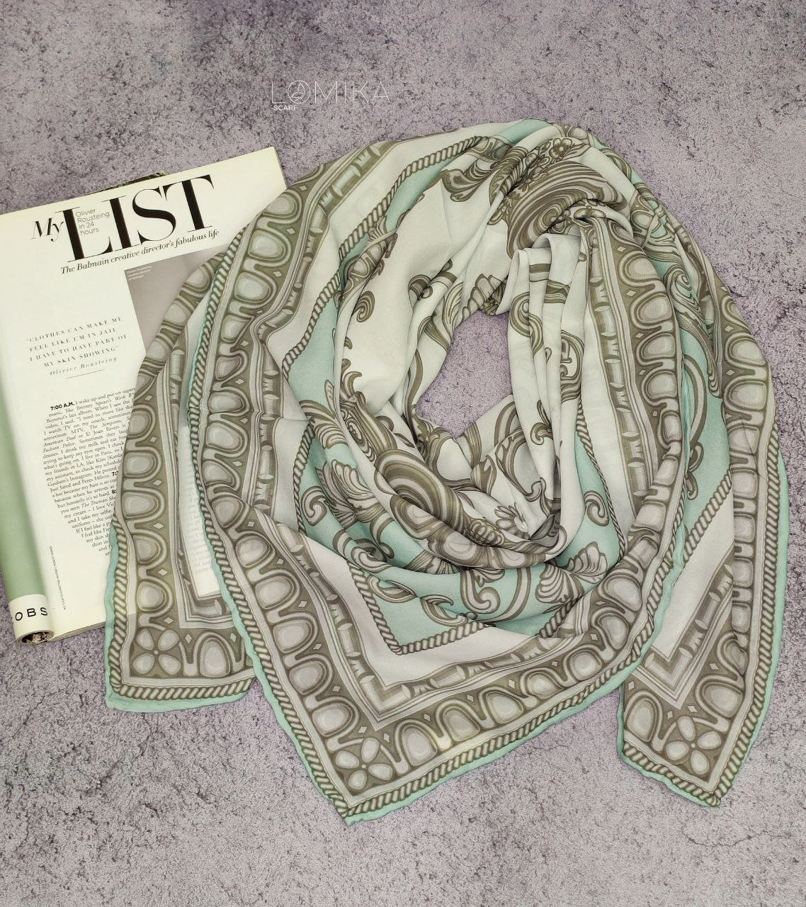 روسری حریر بسته6رنگی کد r16 (عمده)