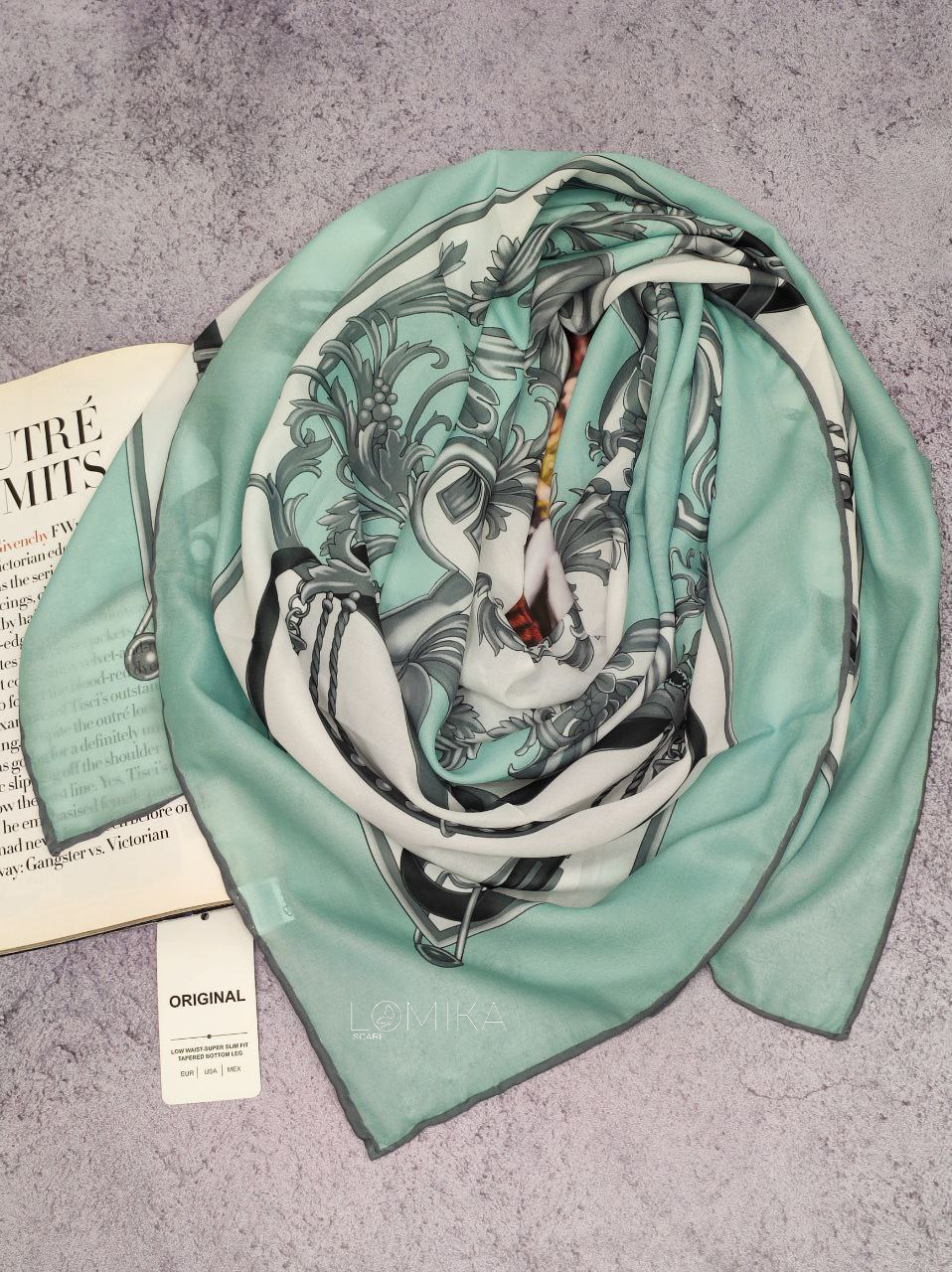 روسری حریر بسته8رنگی کد r18 (عمده)