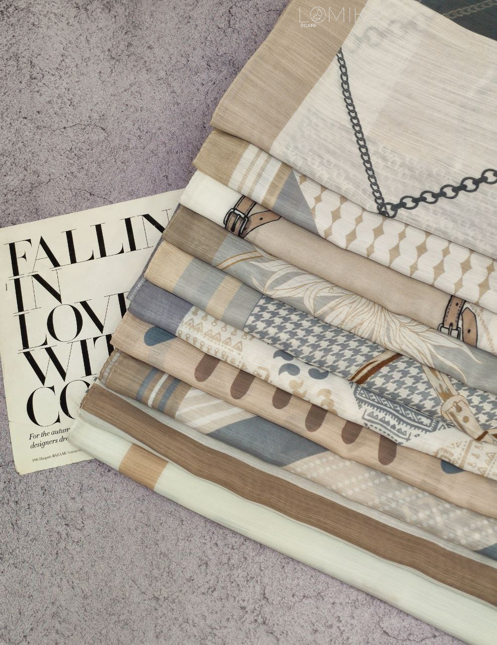 شال طرحبندی بسته10طرحی کد sh7 (عمده)