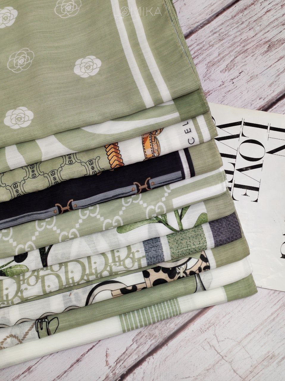 شال طرحبندی بسته10طرحی کد sh8 (عمده)