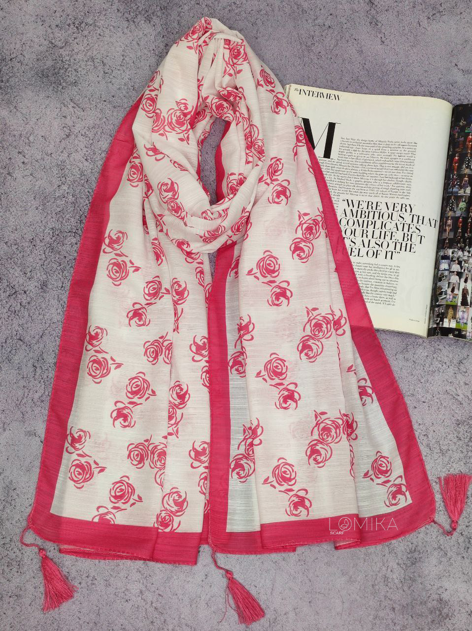 شال طرحدار بسته8رنگی کد sh13 (عمده)