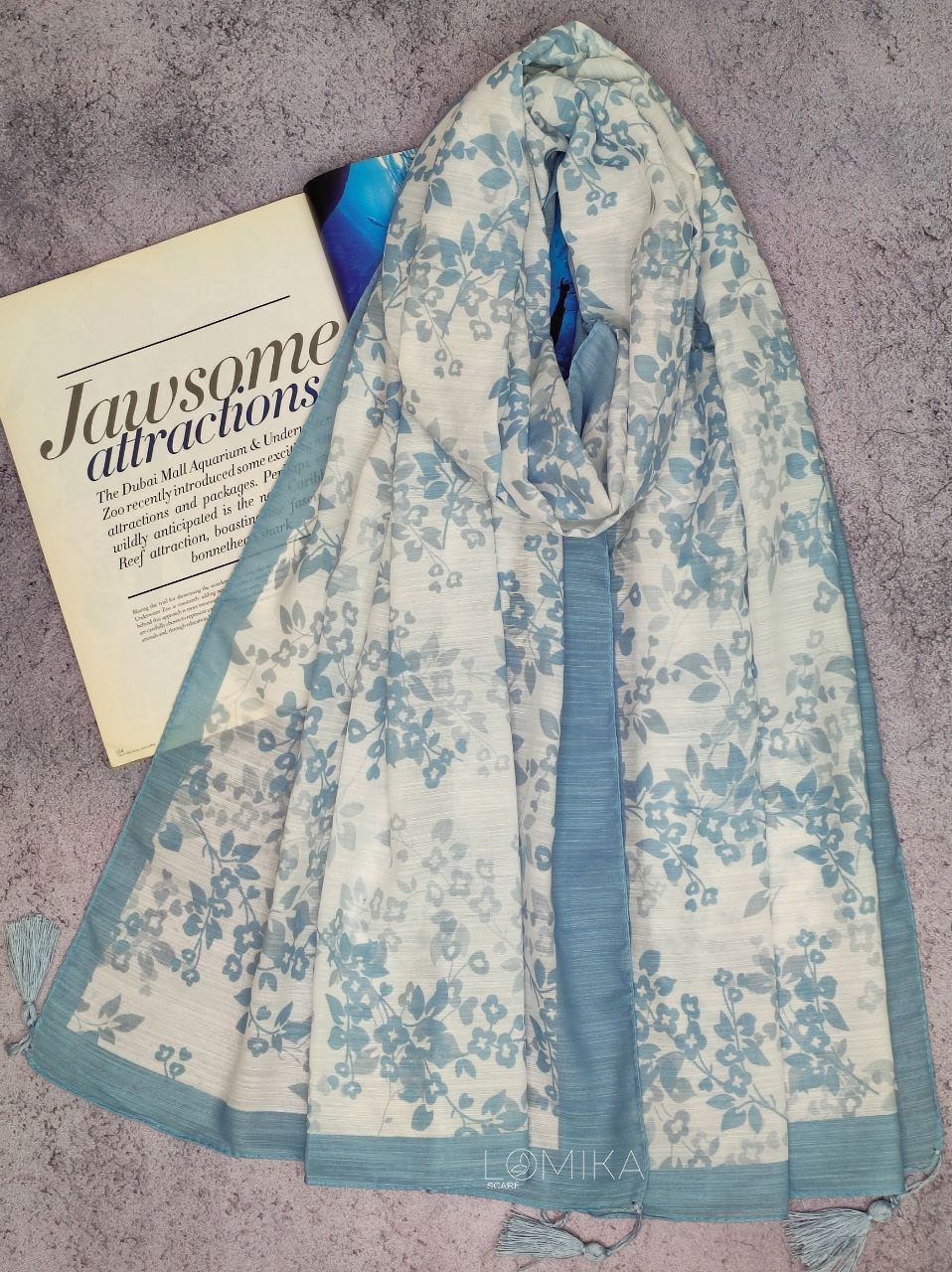 شال طرحدار بسته8رنگی کد sh14 (عمده)