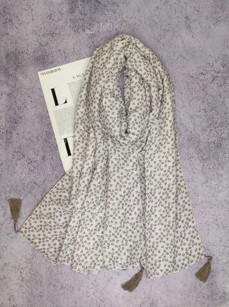 شال پلیسه طرحدار بسته6رنگی کد sp11 (عمده)