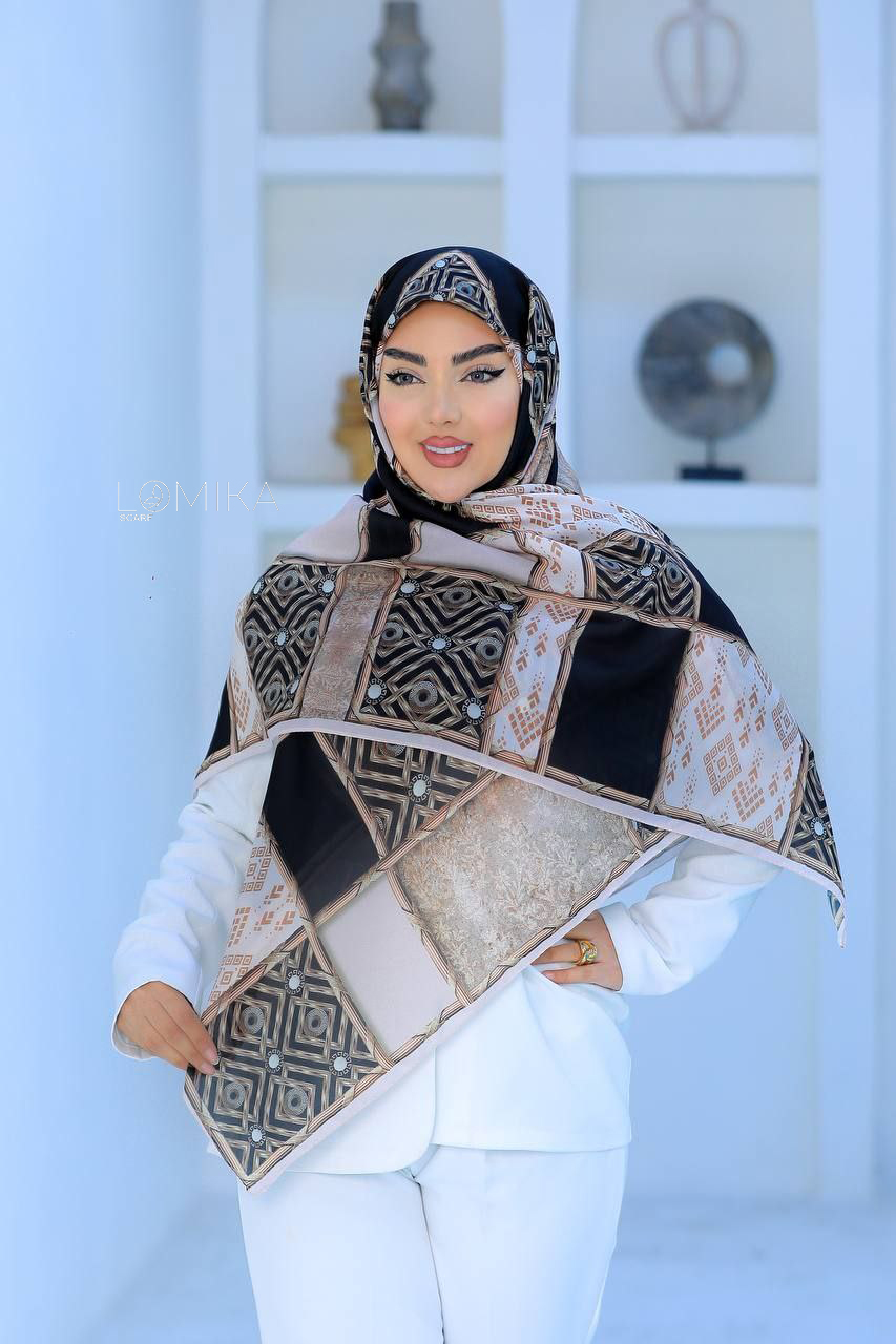 روسری طرحدار سری انتخابی کد r38 (عمده)