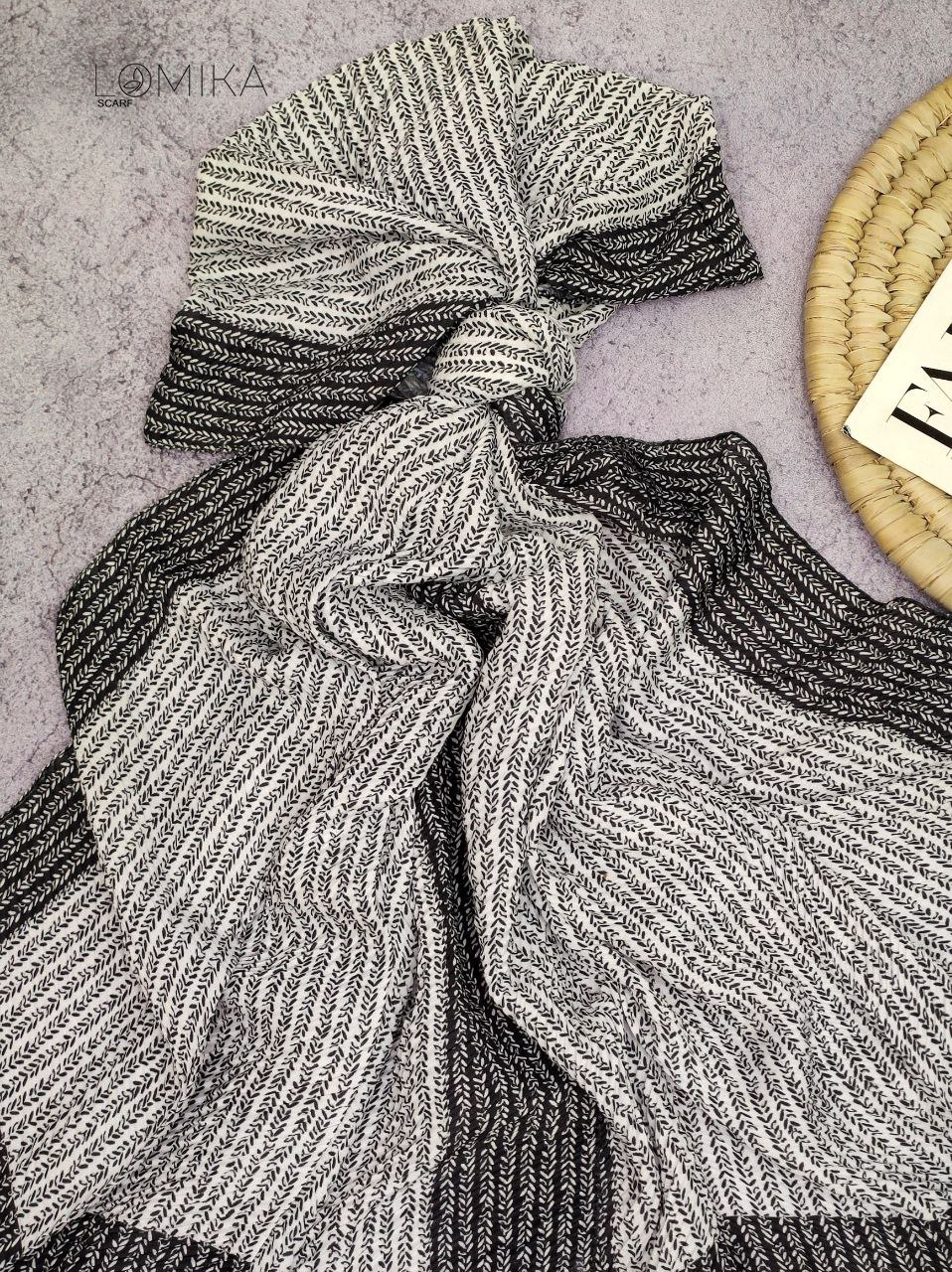 شال پلیسه طرحدار بسته6رنگی کد sp15 (عمده)