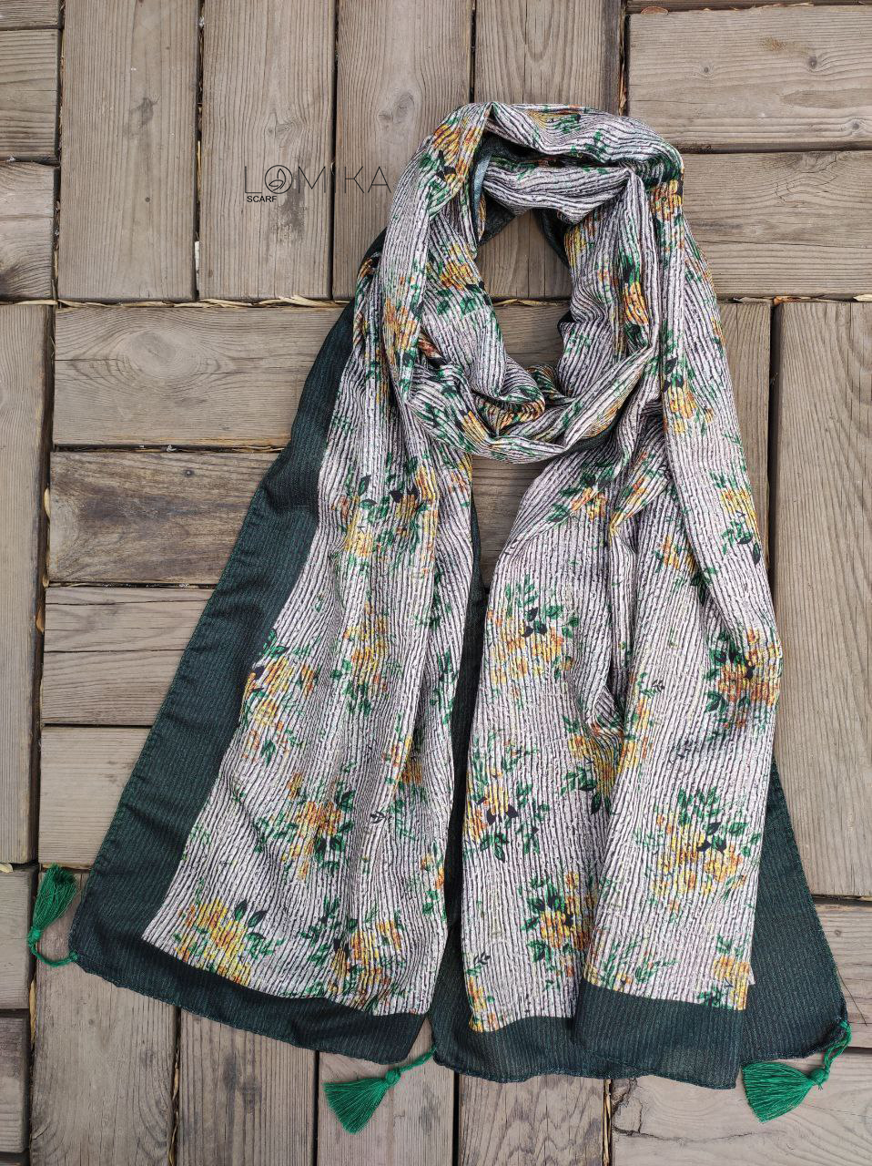 شال طرح پلیسه بسته6رنگی کد sh23 (عمده)