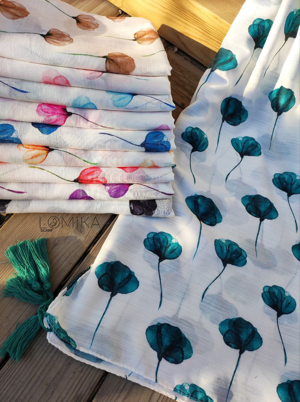 شال طرحدار بسته10رنگی کد sh29 (عمده)