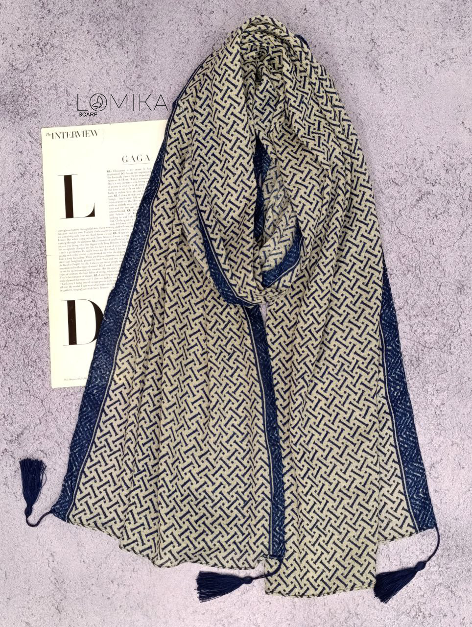 شال چاپ خیس بسته8رنگی کد sh41 (عمده)