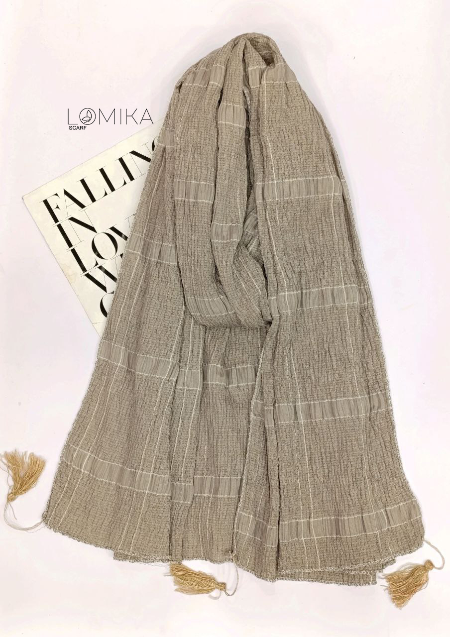 شال پفکی چهارخونه سری انتخابی کد sp33 (عمده)