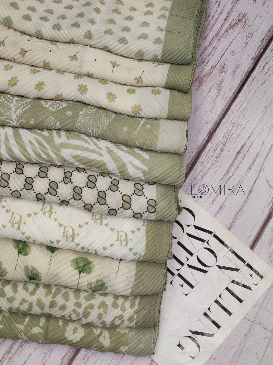 شال پلیسه طرحبندی بسته10طرحی کد sp34 (عمده)