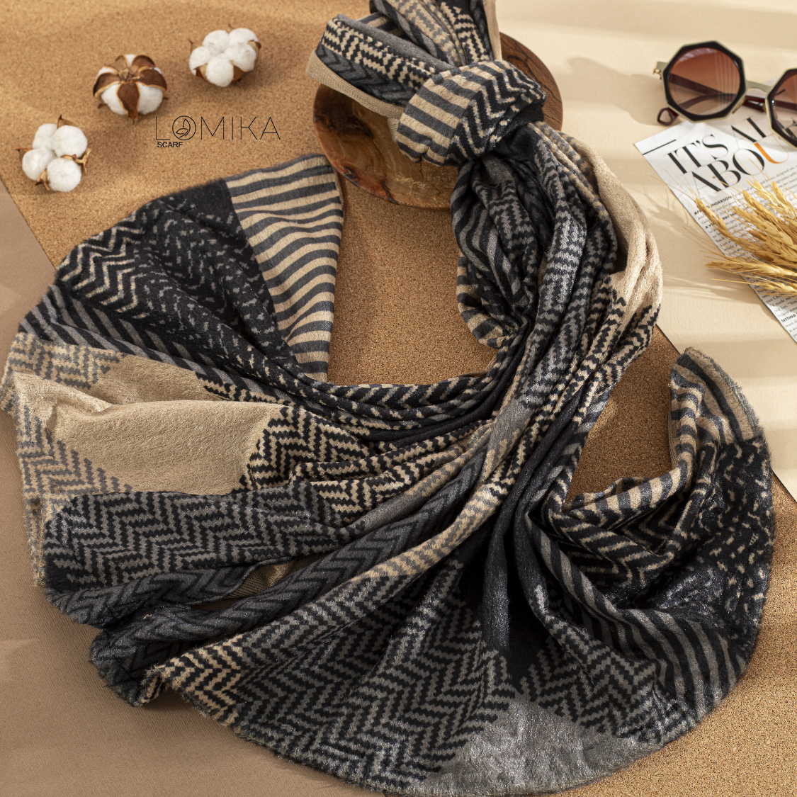 شال مخمل طرحدار سری انتخابی کد sc11 (عمده)