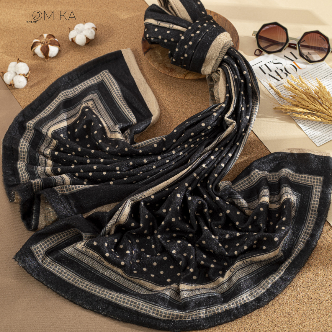 شال مخمل طرحدار سری انتخابی کد sc12 (عمده)