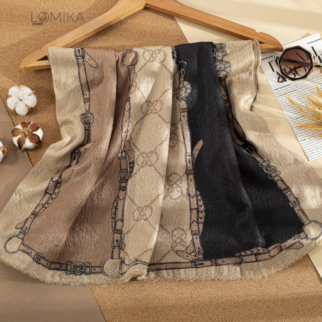 شال مخمل طرحدار سری انتخابی کد sc16 (عمده)