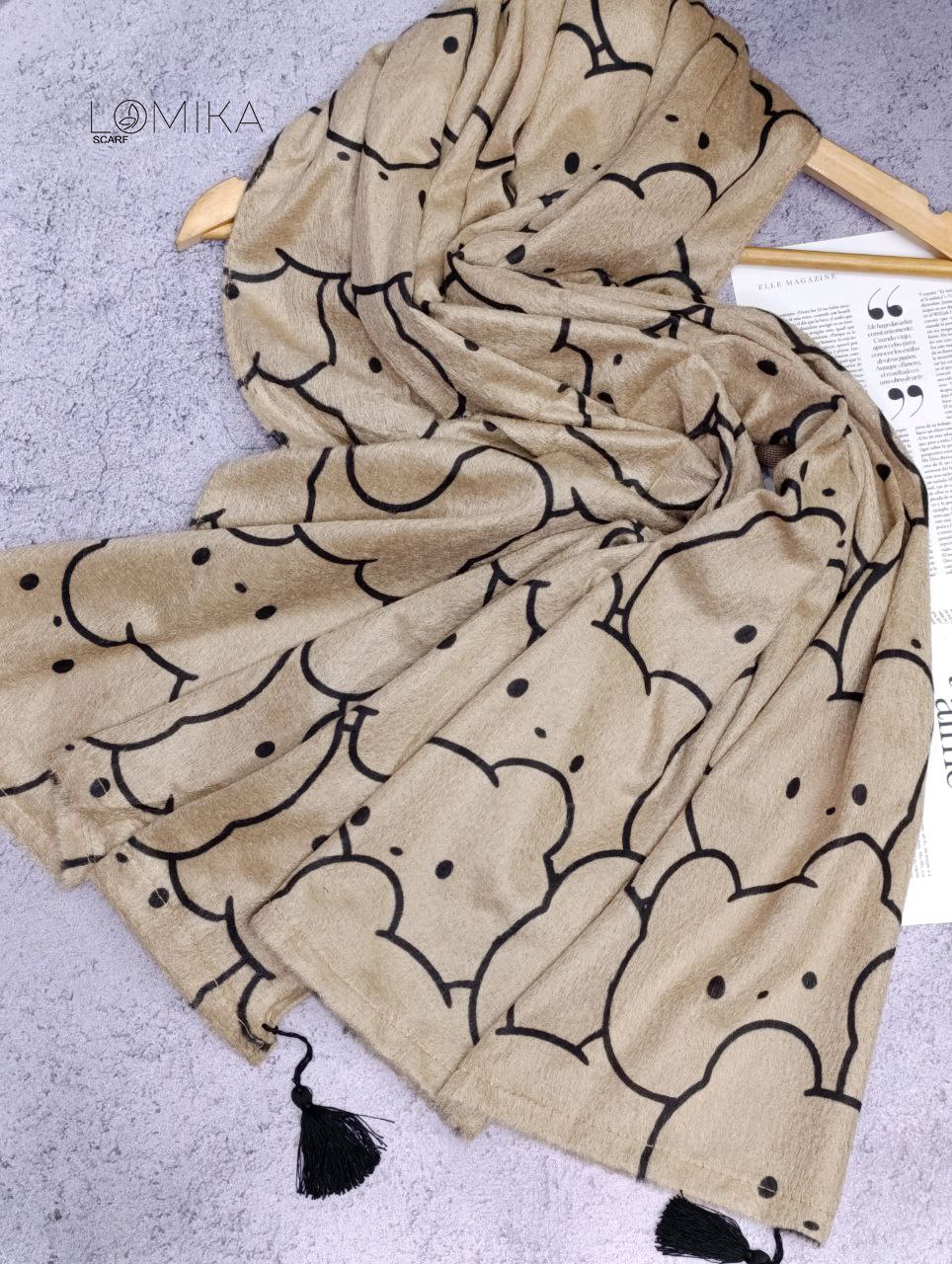 شال مخمل تینیجری سری انتخابی کد sc26 (عمده)