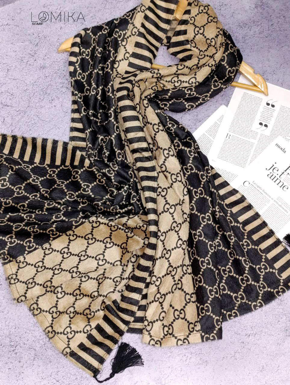 شال مخمل طرحدار سری انتخابی کد sc31 (عمده)