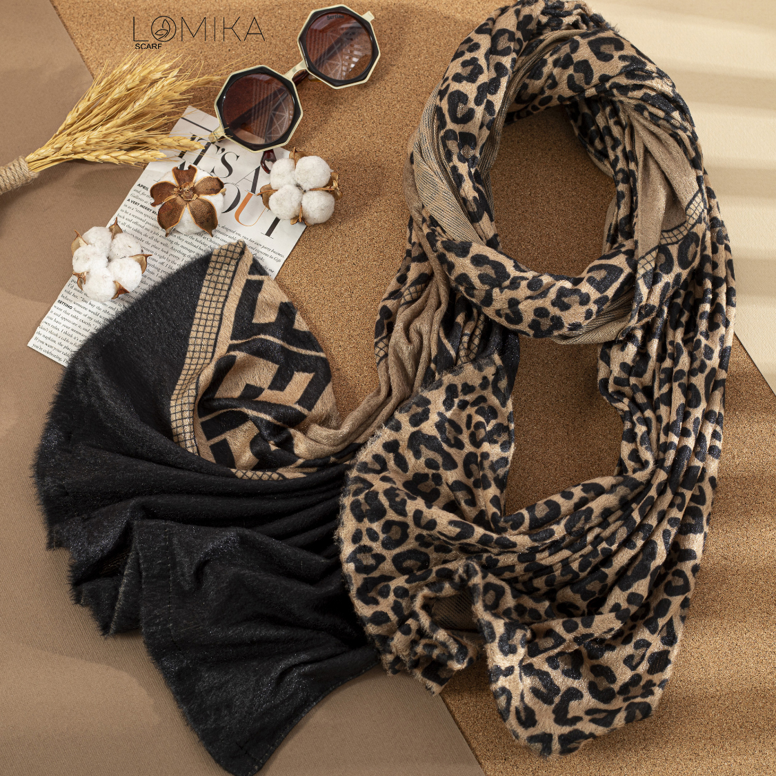 شال مخمل پلنگی بسته5طرحی کد sc37 (عمده)