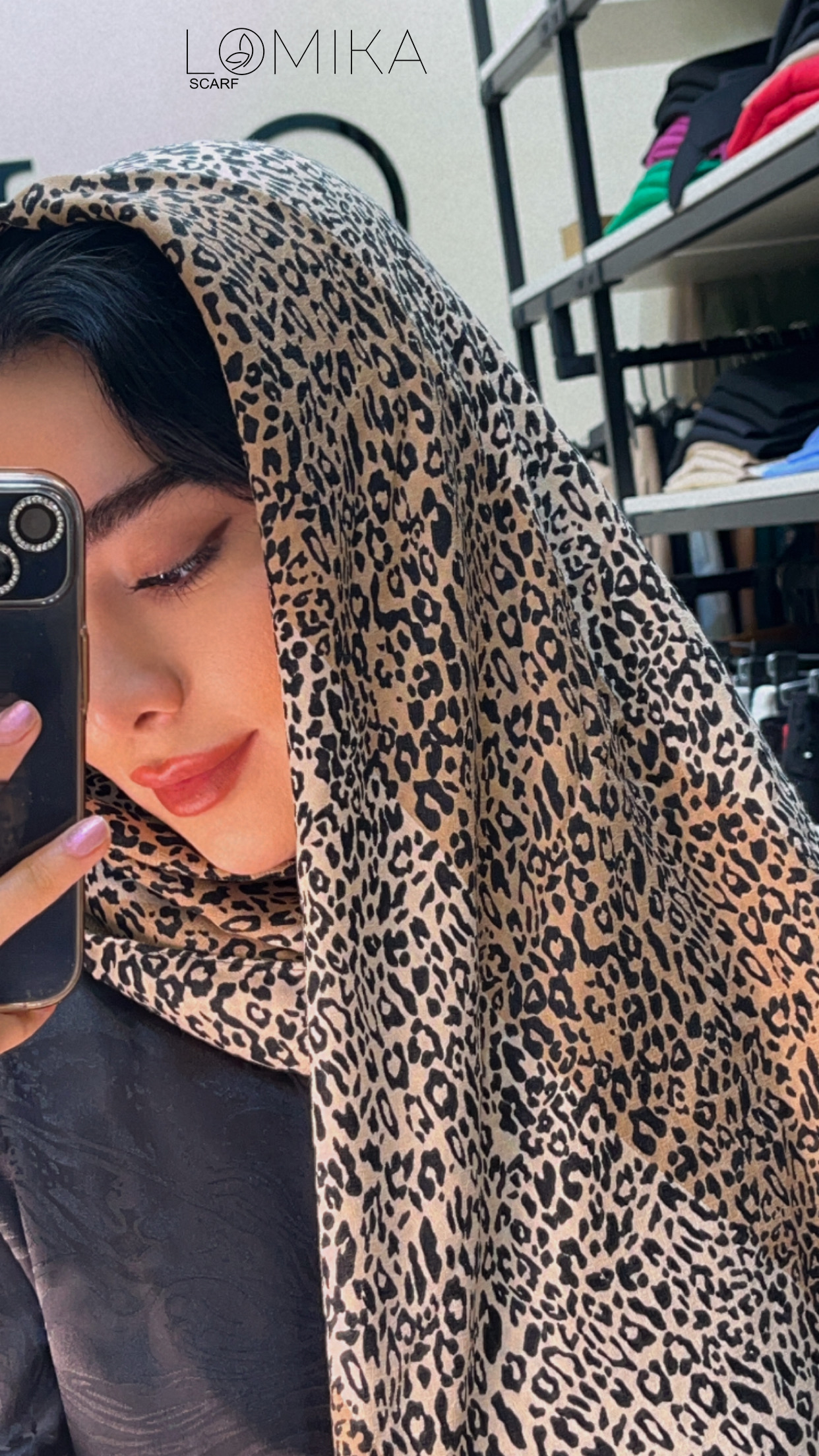 روسری چاپ خیس پلنگی سری انتخابی کد rp4 (عمده)