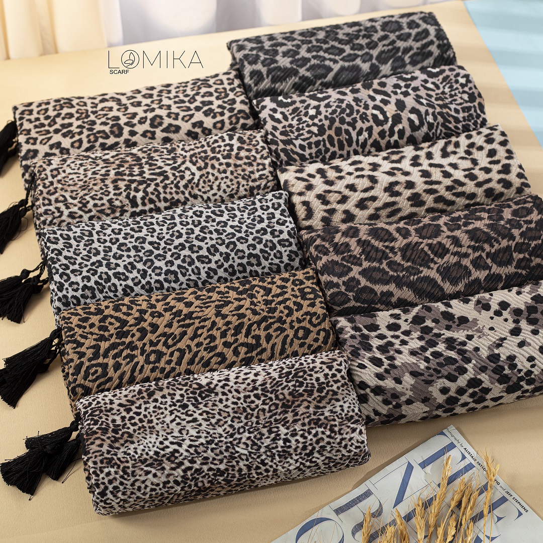 شال پلیسه پلنگی پاییزه بسته10طرحی کد ps6 (عمده)