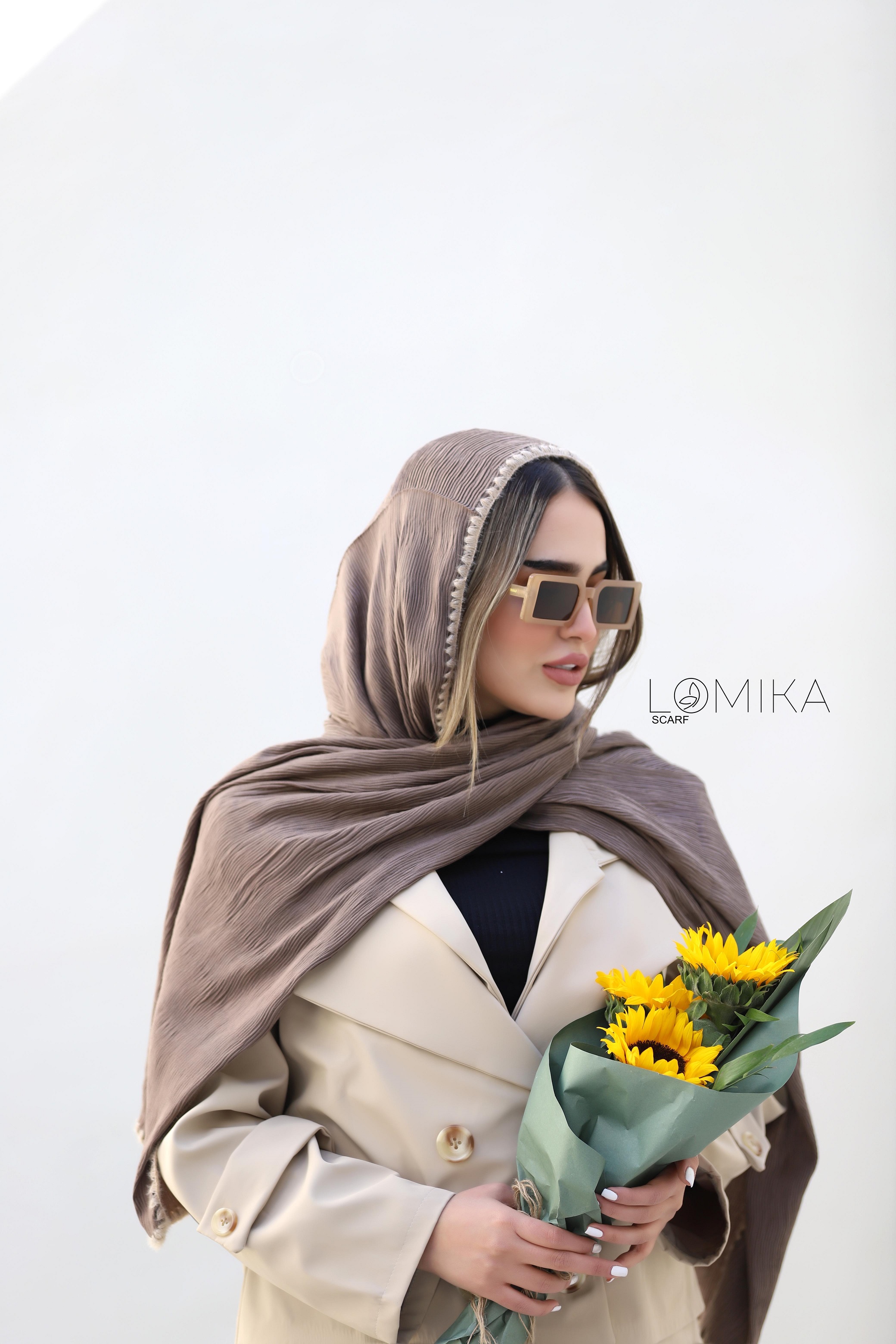 شال پلیسه دوربافت بسته16رنگی کد ps20 (عمده)