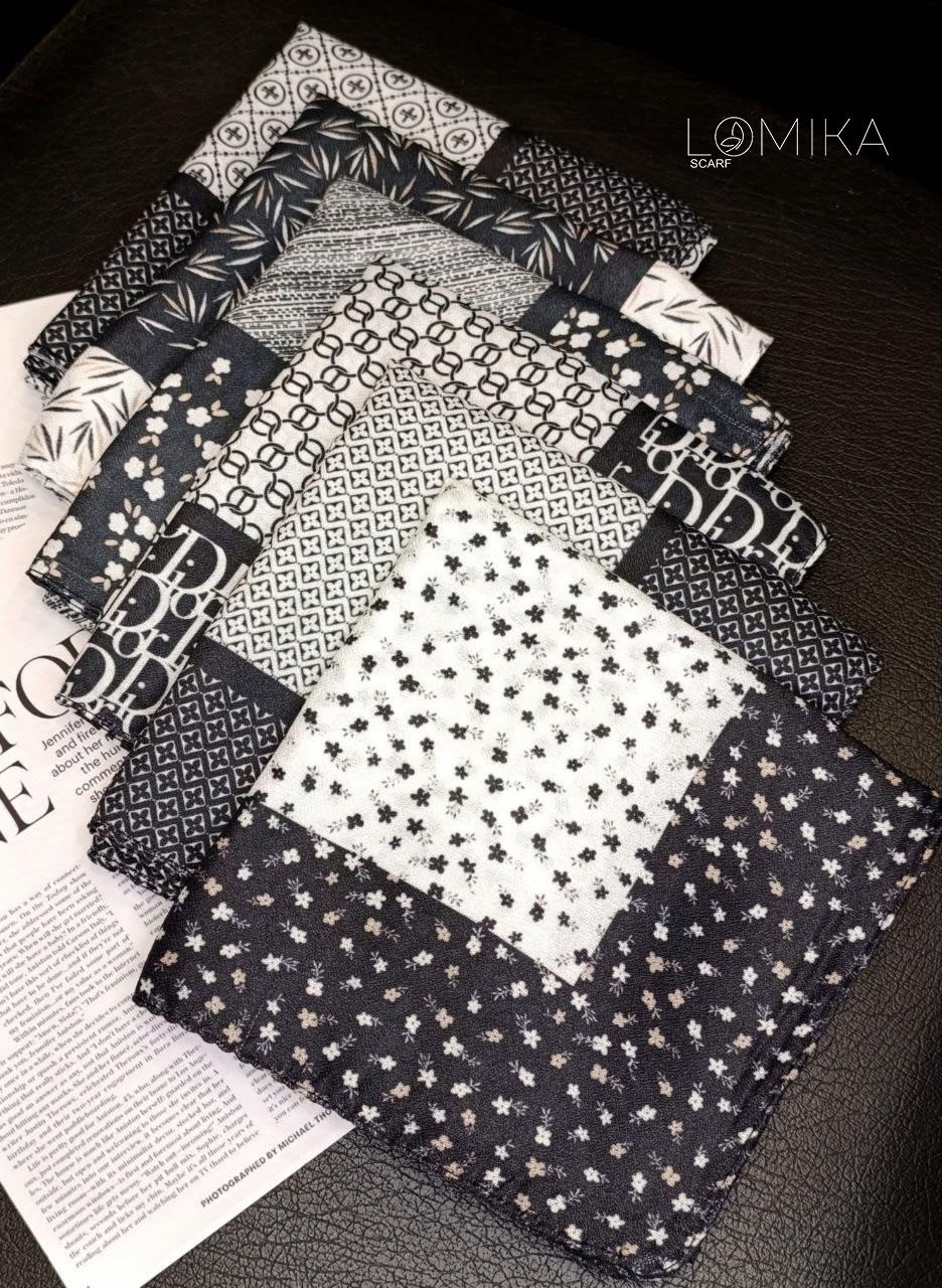 مینی اسکارف طرحبندی بسته6طرحی کد mp4 (عمده)