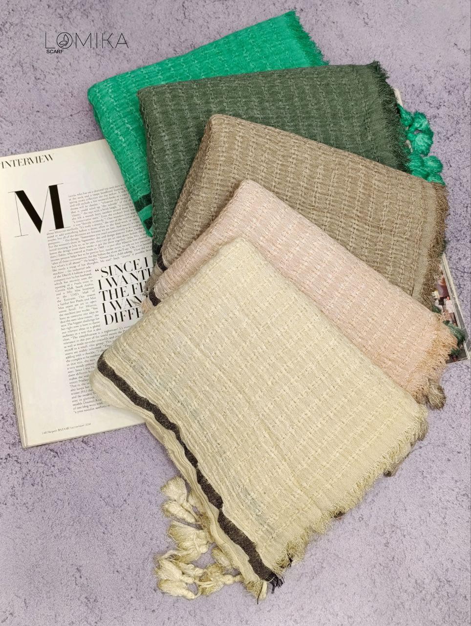 شال گره ای چهارفصل وارداتی بسته5رنگی کد sa8 (عمده)