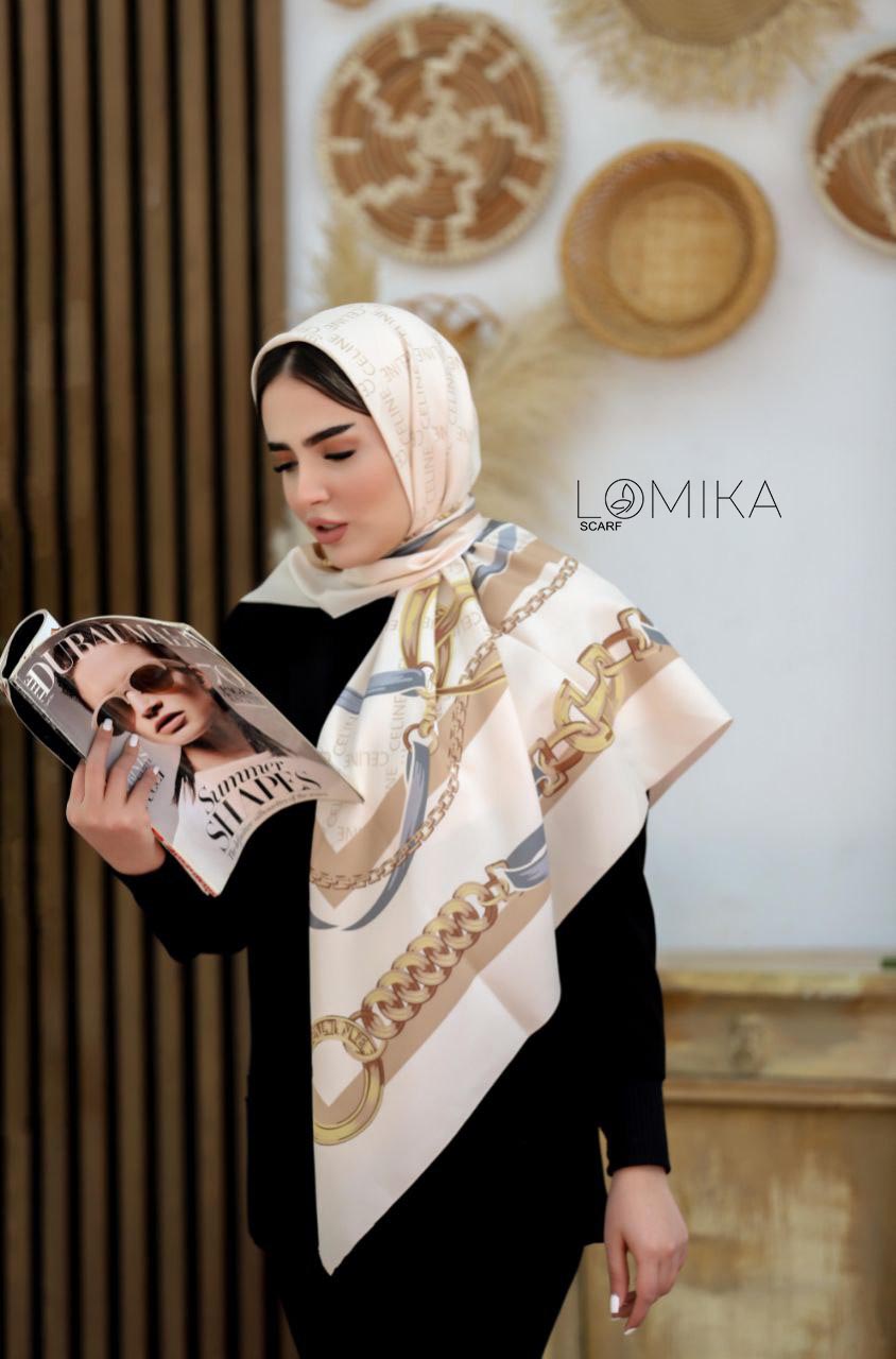 روسری ابریشم توییل سری انتخابی کد rp13 (عمده)