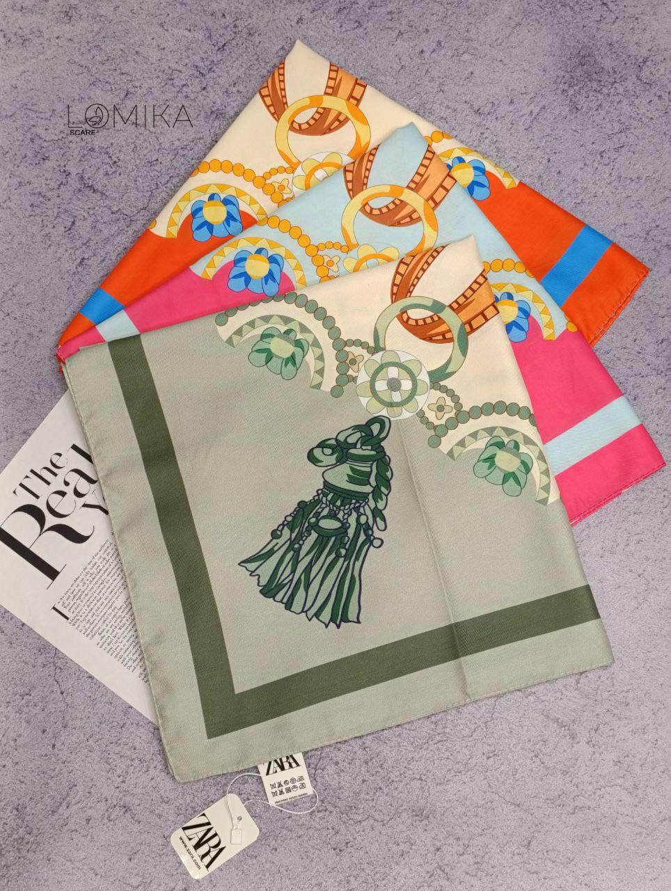 روسری ابریشم توییل بسته3رنگی کد rp23 (عمده)