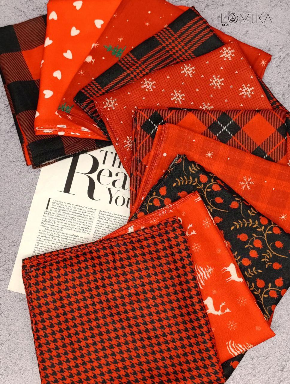 مینی اسکارف یلدایی بسته10طرحی کد mp8 (عمده)