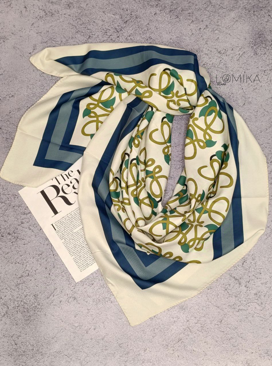 روسری ابریشم توییل سری انتخابی کد rp37 (عمده)