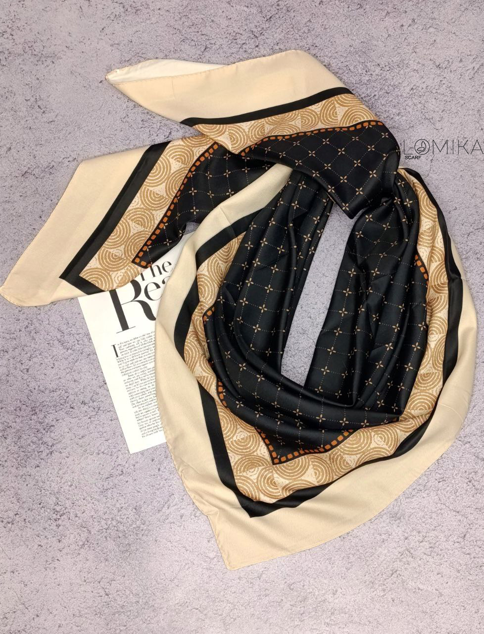 روسری ابریشم توییل سری انتخابی کد rp39 (عمده)