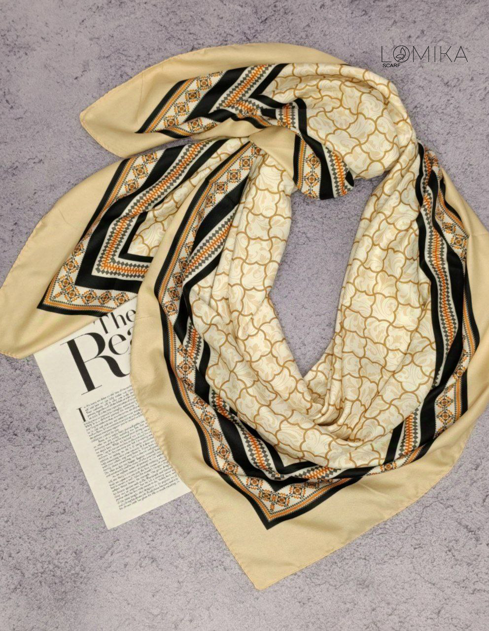 روسری ابریشم توییل سری انتخابی کد rp40 (عمده)