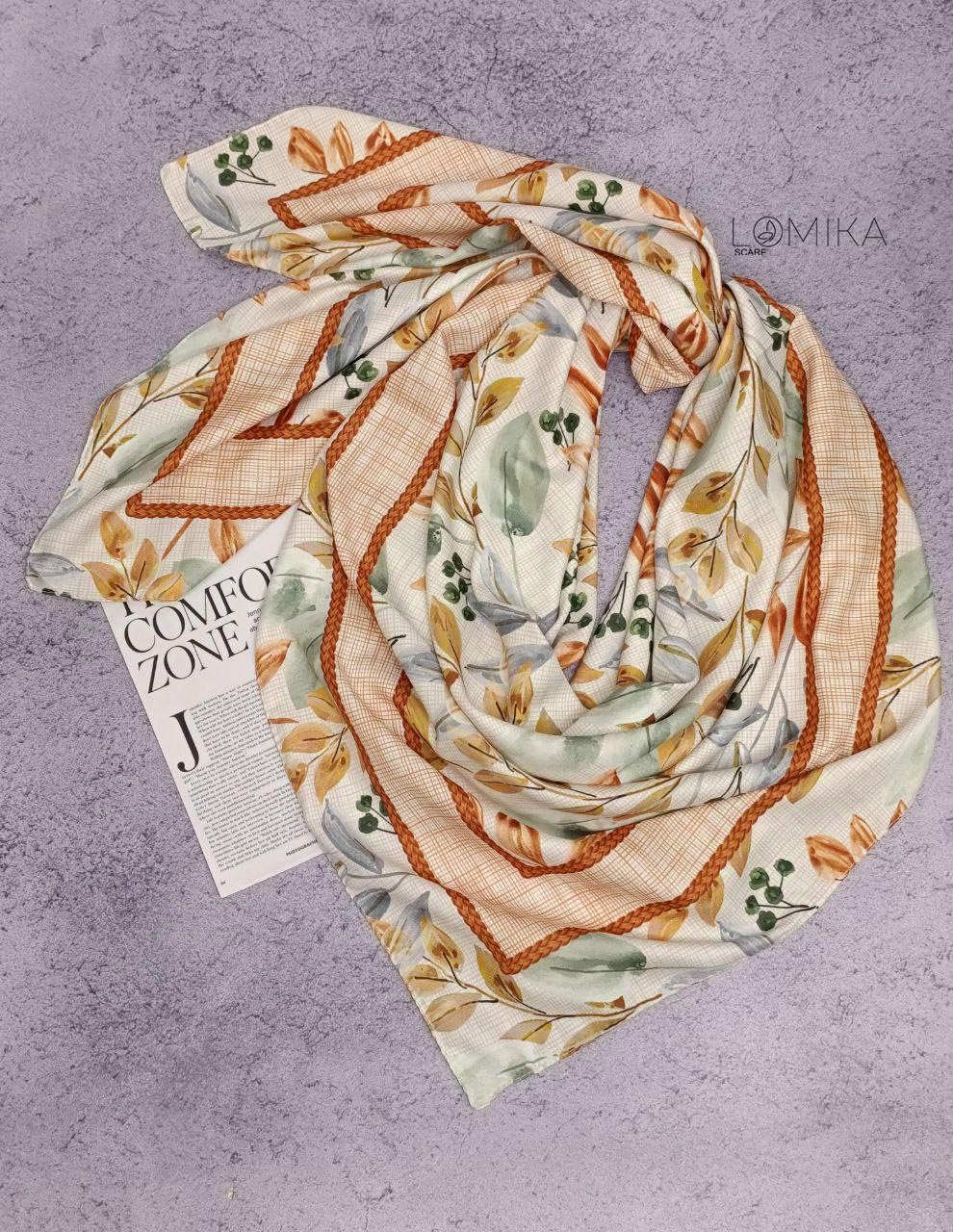 روسری ابریشم توییل سری انتخابی کد rp46 (عمده)