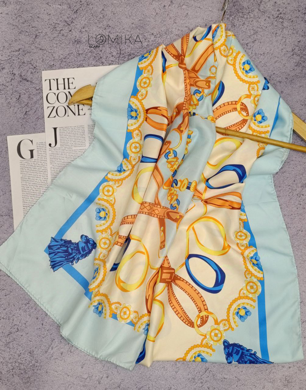 شال ابریشم توییل بسته2رنگی کد sc64 (عمده)