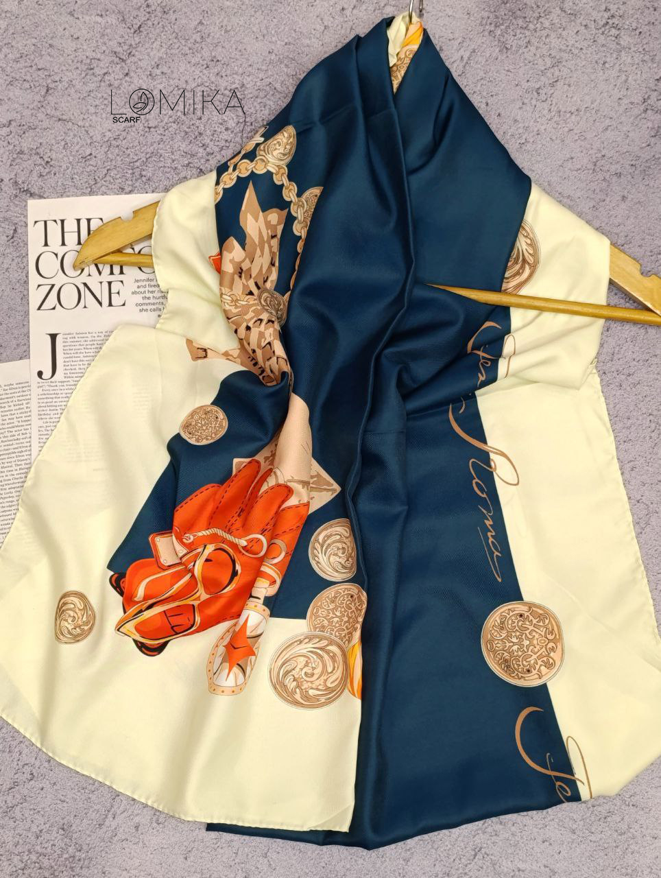 شال ابریشم توییل بسته3رنگی کد sc65 (عمده)