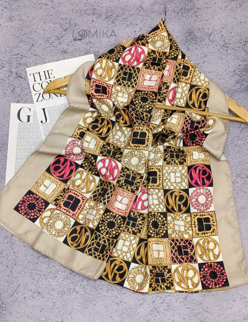 شال ابریشم توییل سری انتخابی کد sc69 (عمده)