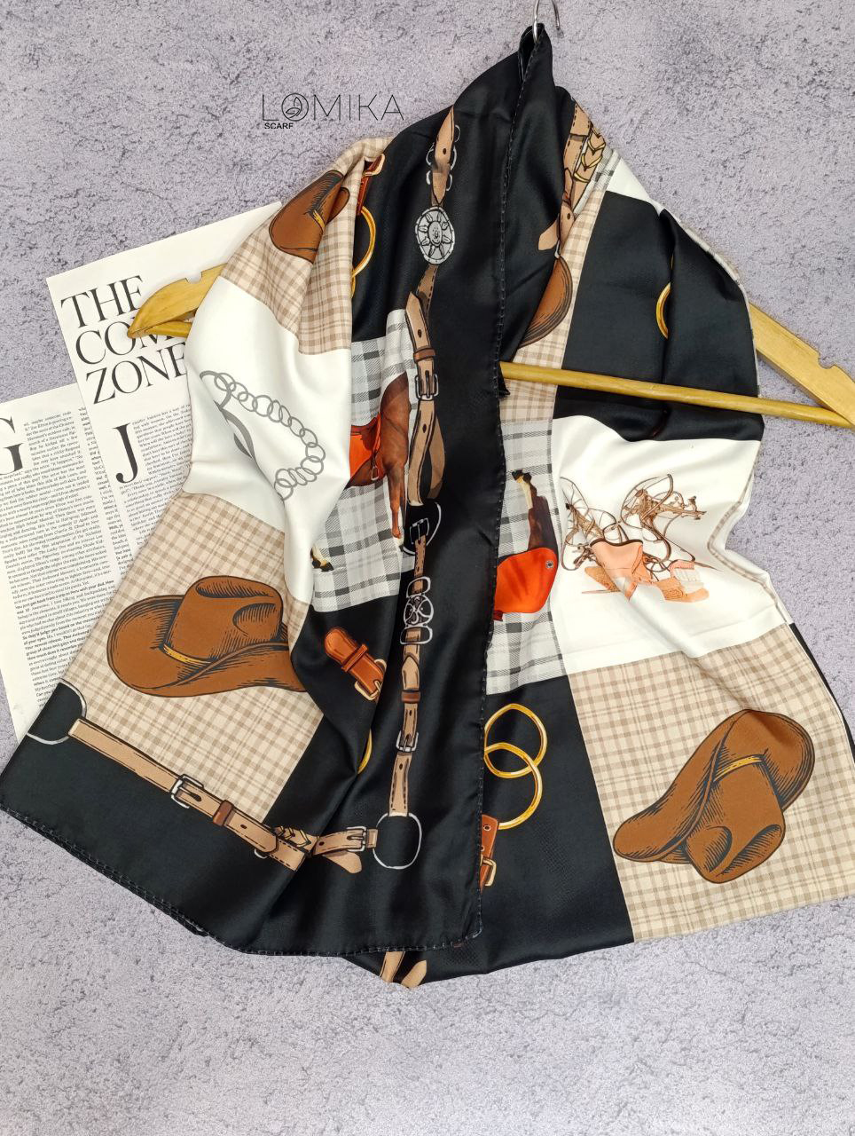 شال ابریشم توییل سری انتخابی کد sc71 (عمده)