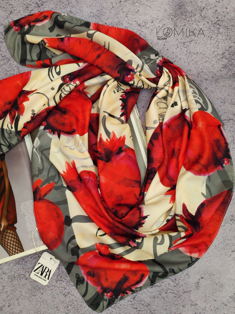 روسری یلدایی بسته6طرحی کد rp52 (عمده)