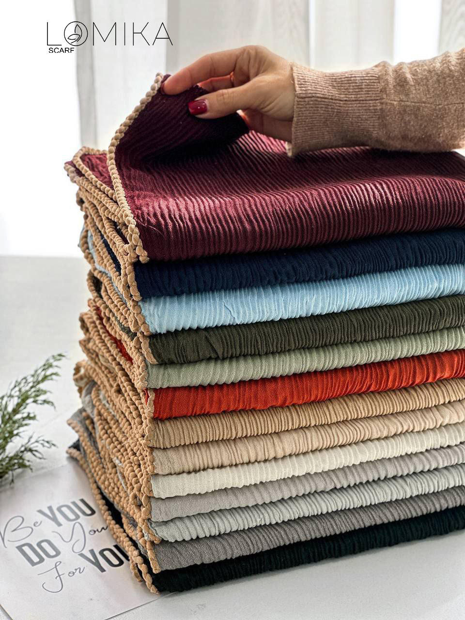 شال پلیسه پاییزه دورعدسی بسته13رنگی کد ps32 (عمده)