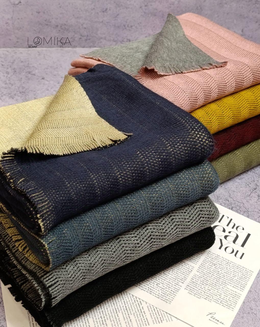 شال بافت دورو بسته8رنگی کد sz13 (عمده)