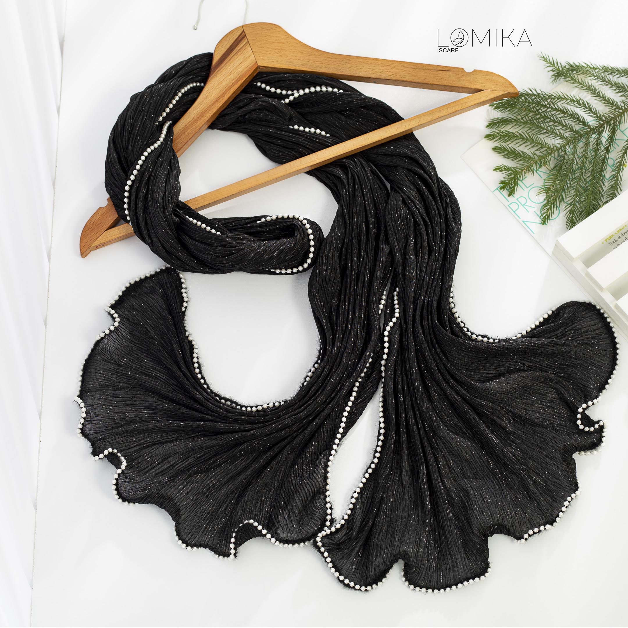 شال پلیسه لمه مروارید سری انتخابی کد sm27 (عمده)