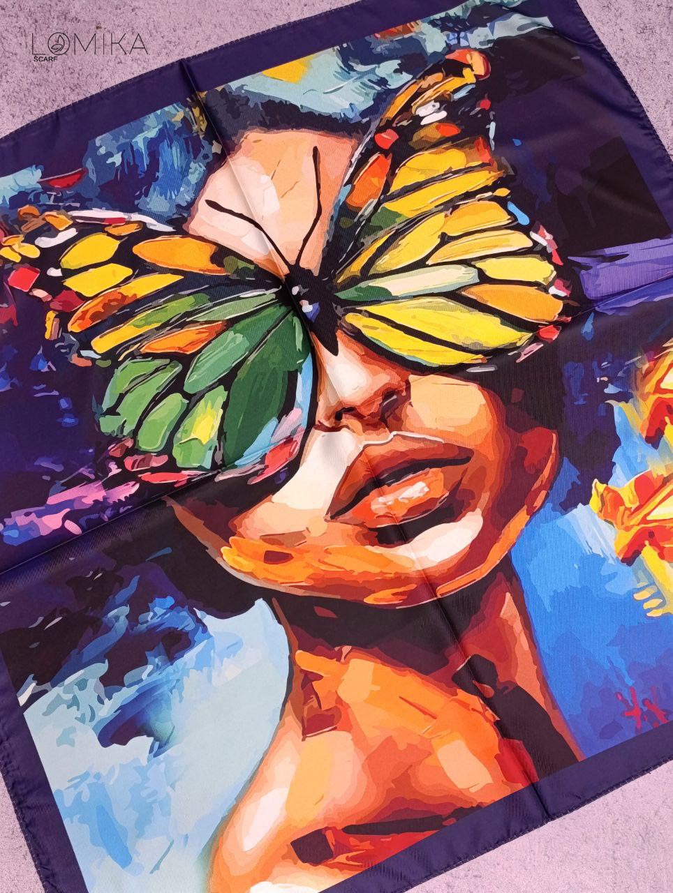 مینی اسکارف ابریشم توییل طرحای انتزاعی بسته8طرحی کد mt25 (عمده)