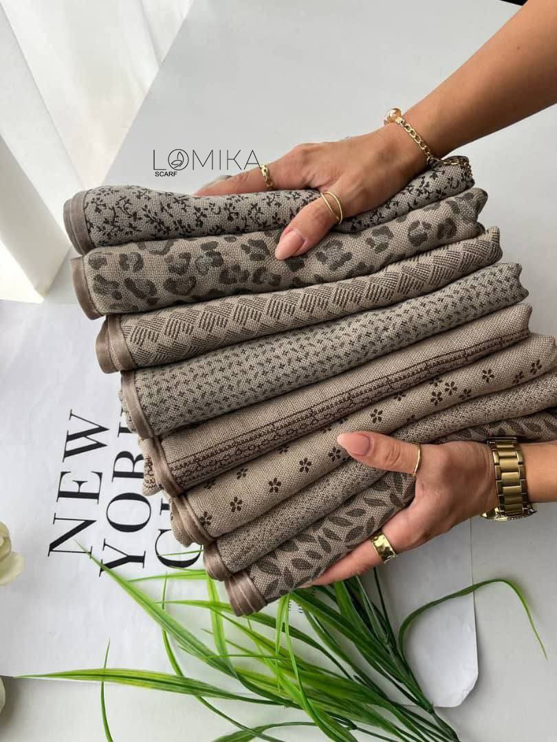 شال کنفی دورگان وارداتی بسته12طرحی کد sh48 (عمده)