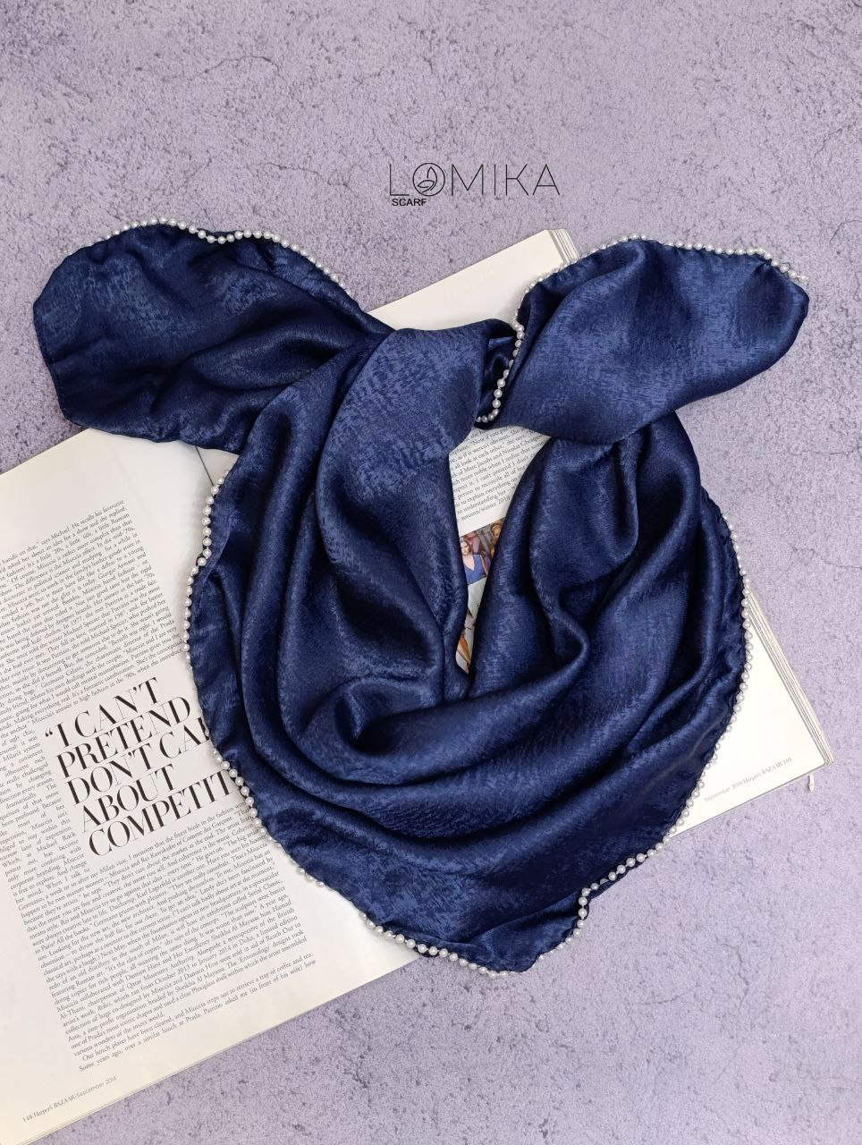 مینی اسکارف کوپرا دورمروارید بسته9رنگی کد mm7 (عمده)