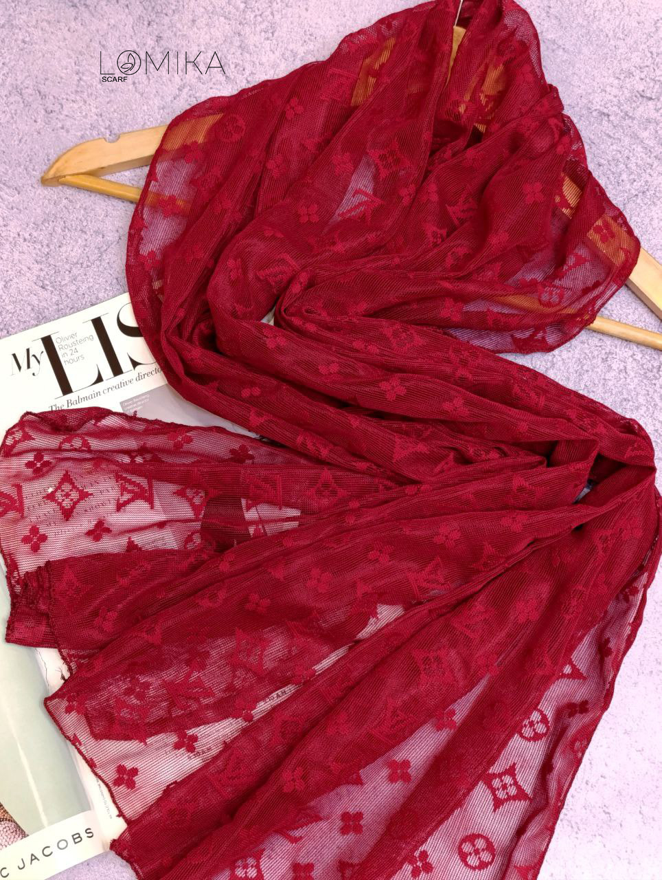 شال توری لویی ویتون بسته 7رنگی کد sm47 (عمده)