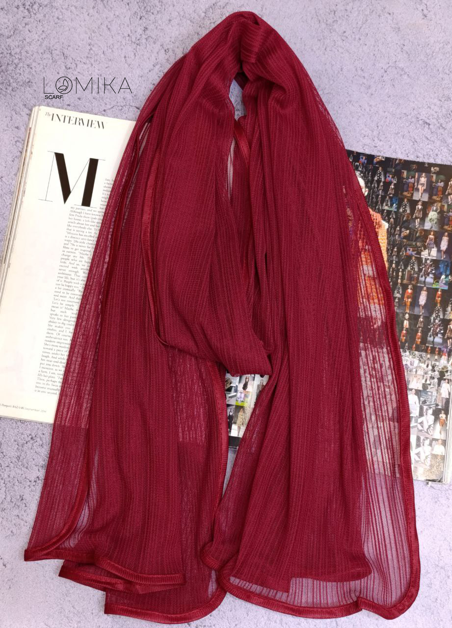 شال توری راه راه بسته9رنگی کد sm48 (عمده)