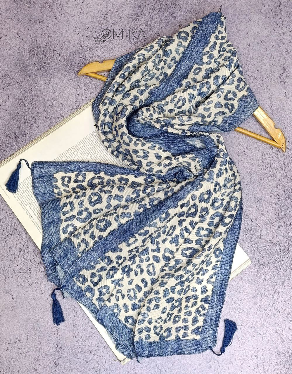 شال پلیسه پلنگی بسته6رنگی کد sp47 (عمده)