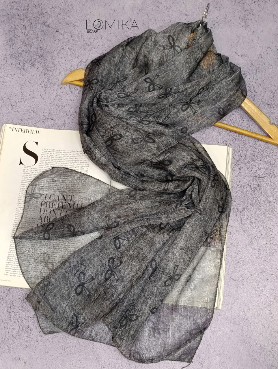 شال حریر طرح پاپیون بسته10رنگی کد sh57 (عمده)