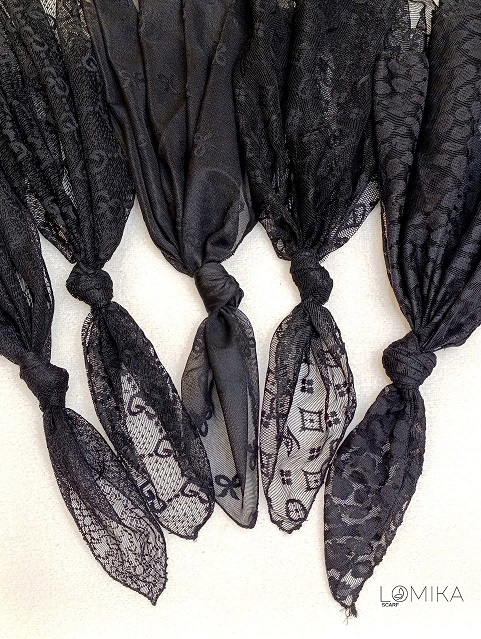 مینی اسکارف توری بسته5طرحی کد mm11 (عمده)