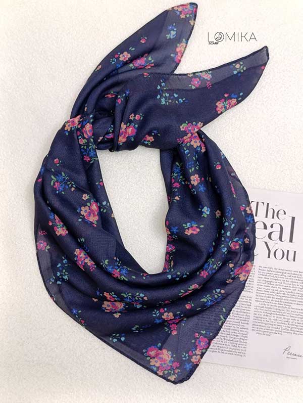 مینی اسکارف گل بسته8رنگی کدmt35 (عمده)